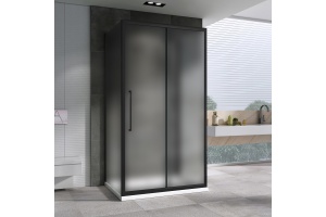 Душевой уголок Abber Schwarzer Diamant 70x70 профиль черный стекло матовое - 2