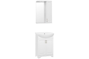 Тумба Олеандр-2 55 под умывальник Антик 55, Люкс белая - 2