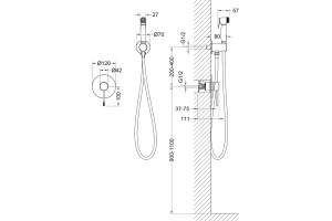Гигиенический душ Timo Saona со смесителем, золото 2389/17SM - 2