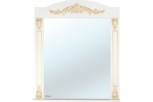 Зеркало Bellezza Луиза 80 бежевое патина золото