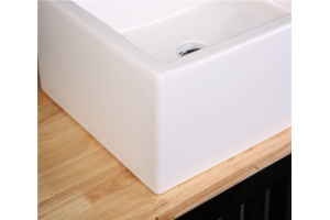 Раковина накладная Ceramalux N 51 белый (9129) - 3