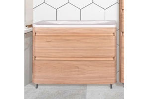 Тумба для комплекта Style Line Атлантика 100 Люкс Plus, напольная, ясень перламутр