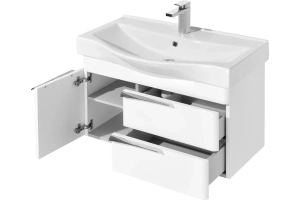 Тумба с раковиной Aquaton Беверли 80 белый глянец - 3