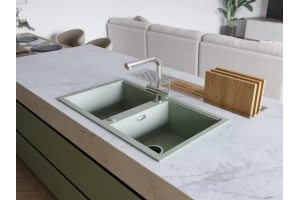 Мойка кухонная Omoikiri Kitagawa Artceramic/wind green (4993731) - 2