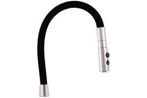 Смеситель для кухни Rav Slezak Amur с гибким изливом черный матовый - хром - 2