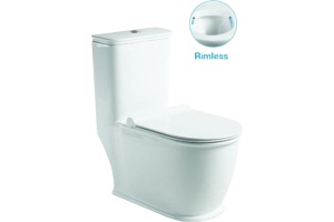 Унитаз-моноблок SantiLine SL-5019 безободковый, с микролифтом - 2