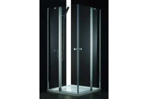 Душевой уголок Cezares Elena 100х100 хром стекло прозрачное