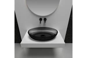 Раковина накладная ABBER Kristall 60 черный (AT2801Onyx) - 3