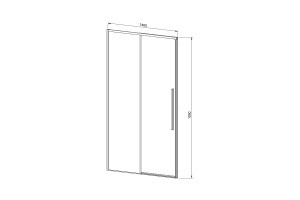 Душевая дверь Vincea Slim-N 140 хром стекло прозрачное - 2