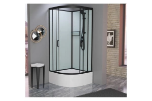 Душевая кабина Frank 90х90 черная стекло матовое - 3