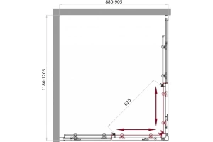 Душевой уголок BelBagno Sela 120х90 хром (SELA-AH-2-120/90-P-Cr) - 3