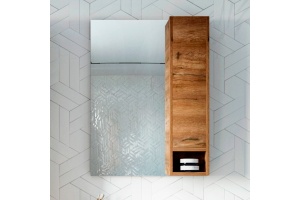 Мебель для ванной STWORKI Карлстад 60 дуб рустикальный, ровереллав стиле лофт, под дерево, подвесная - 3