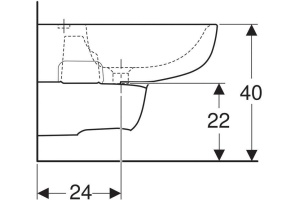 500.216.01.1 GEBERIT биде подвесное SMYLE /54х35/(белый) - 3