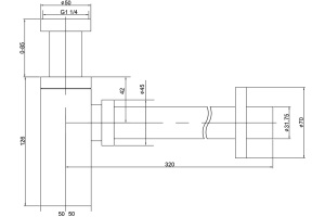 Сифон для раковины Timo (959/17L) золото матовое - 2