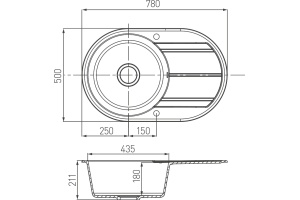 Мойка кухонная AQUATON Амира кофе - 3