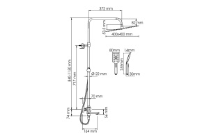 Душевая система WasserKraft 40 с термостатом хром - 3