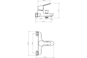 Смеситель Dorff Norma D1010000 для ванны с душем - 2