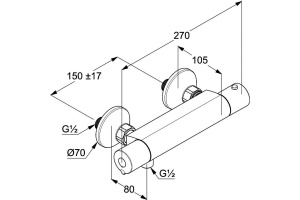 Термостат Kludi Basic для душа 350020538 - 2