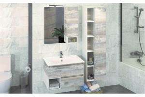 Зеркало-шкаф Comforty Турин 75 дуб бежевый - 2