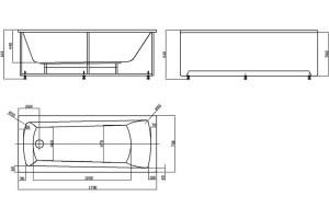 Акриловая ванна Aquatek Либра 170x70 см LIB170N-0000001, белый - 3
