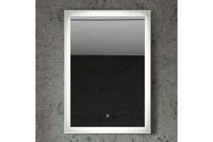 Зеркало STWORKI Эстерсунд 60 белое матовое, с подсветкой, сенсор на зеркале