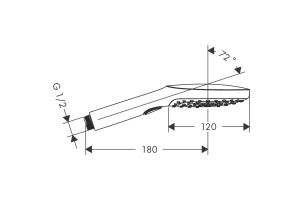 26520340 HG Raindance Select E120 3jet  ручной душ шлиф,черный хром - 2