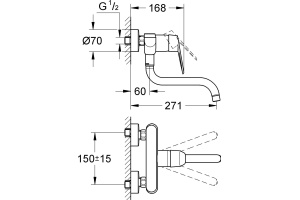 Смеситель Grohe Eurodisc Cosmopolitan 33772002 для кухонной мойки - 3