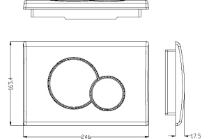 Клавиша смыва Weltwasser WW MARBERG 507 RD CR хром (10000005952) - 2