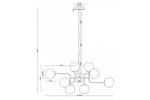 Подвесная люстра Maytoni Erich MOD221-PL-12-N - 2