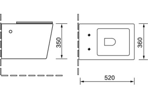 Унитаз подвесной Vincea Q-Line VT1-12G1B золотой, черный - 3