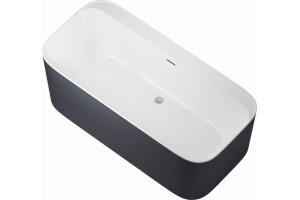 Акриловая ванна Allen Brau Infinity 170x80 2.21001.21/AM белый матовый(панель антрацит)