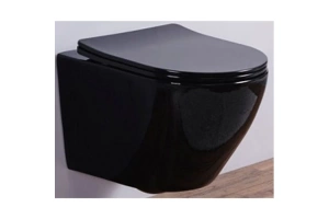 Унитаз подвесной Ceramalux черный, глянцевый (2197B-18)