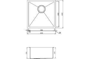 Металлическая мойка Seaman SME-440 (SME-440.A) - 2