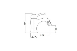 Смеситель для биде Magliezza LUCE бронза (50127-br) - 2