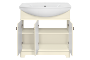 Тумба с раковиной Misty Лувр 85 бежевая глянцевая - 2