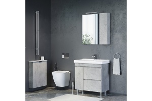 Тумба с раковиной Comforty Осло 80 бетон светлый - 2