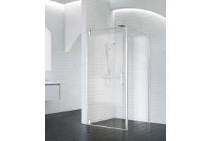 Душевая стенка BelBagno Marmi 100х195 профиль хром стекло прозрачное - 2