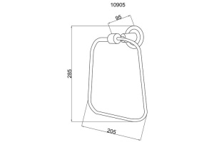 Полотенцедержатель Boheme Murano золото с черным - 2