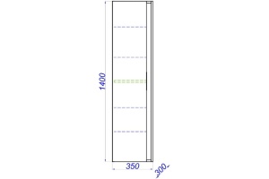 Шкаф-пенал Aqwella 5 stars Accent дуб золотой, универсальный - 3