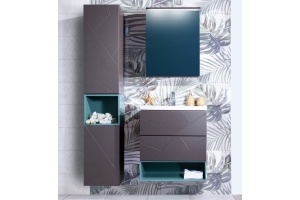 Мебель для ванной Бриклаер Кристалл 60 софт графит - 3