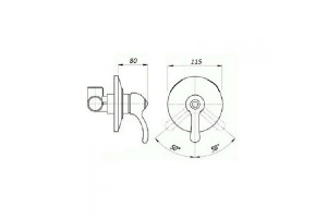 Смеситель для душа Magliezza Vista хром (50135-cr) - 2