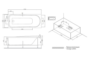 Каркас для ванны AM.PM Like 170x70 - 3
