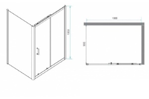 Душевой уголок RGW Passage PA-74 130x90 профиль хром стекло прозрачное - 3