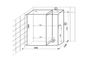 Душевая кабина Frank 170х112 левая с финской сауной - 3