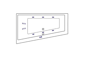 Акриловая ванна Excellent Sfera 170х100 левая белая бронза с гидромассажем - 2