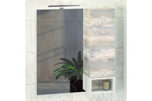 Зеркало-шкаф Comforty Турин 75 дуб бежевый