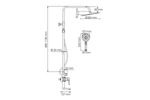 Душевая система WasserKraft 30 хром - 3
