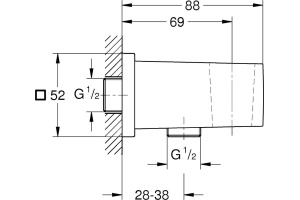 Настенный держатель Grohe Euphoria Cube 26370A00 темный графит - 3