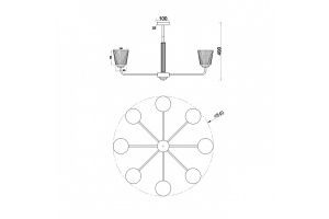 Люстра на штанге Escada Noble 685/8PL - 2