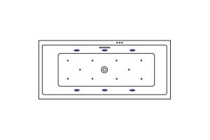 Ванна акриловая Excellent Heaven Slim Relax 170х75 с гидромассажем белый - хром - 3